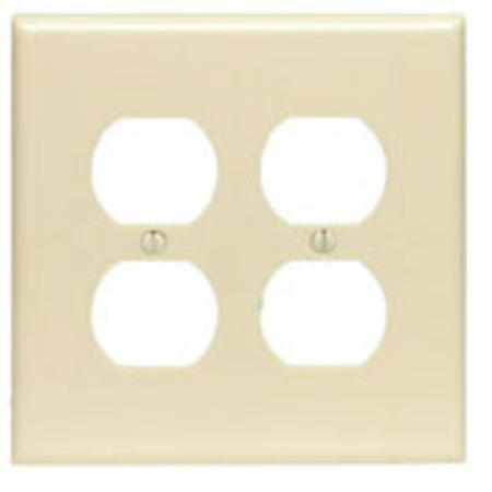 LEVITON Wallplates Mid Nyl 2G Dup PJ82